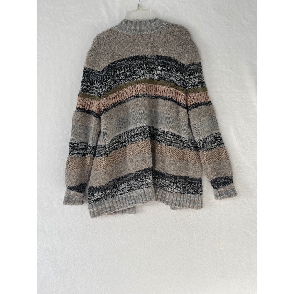 Cabi Womens Small Cardigan Sweater Textured Striped Chunky Knit Granola Girl - Picture 6 of 7